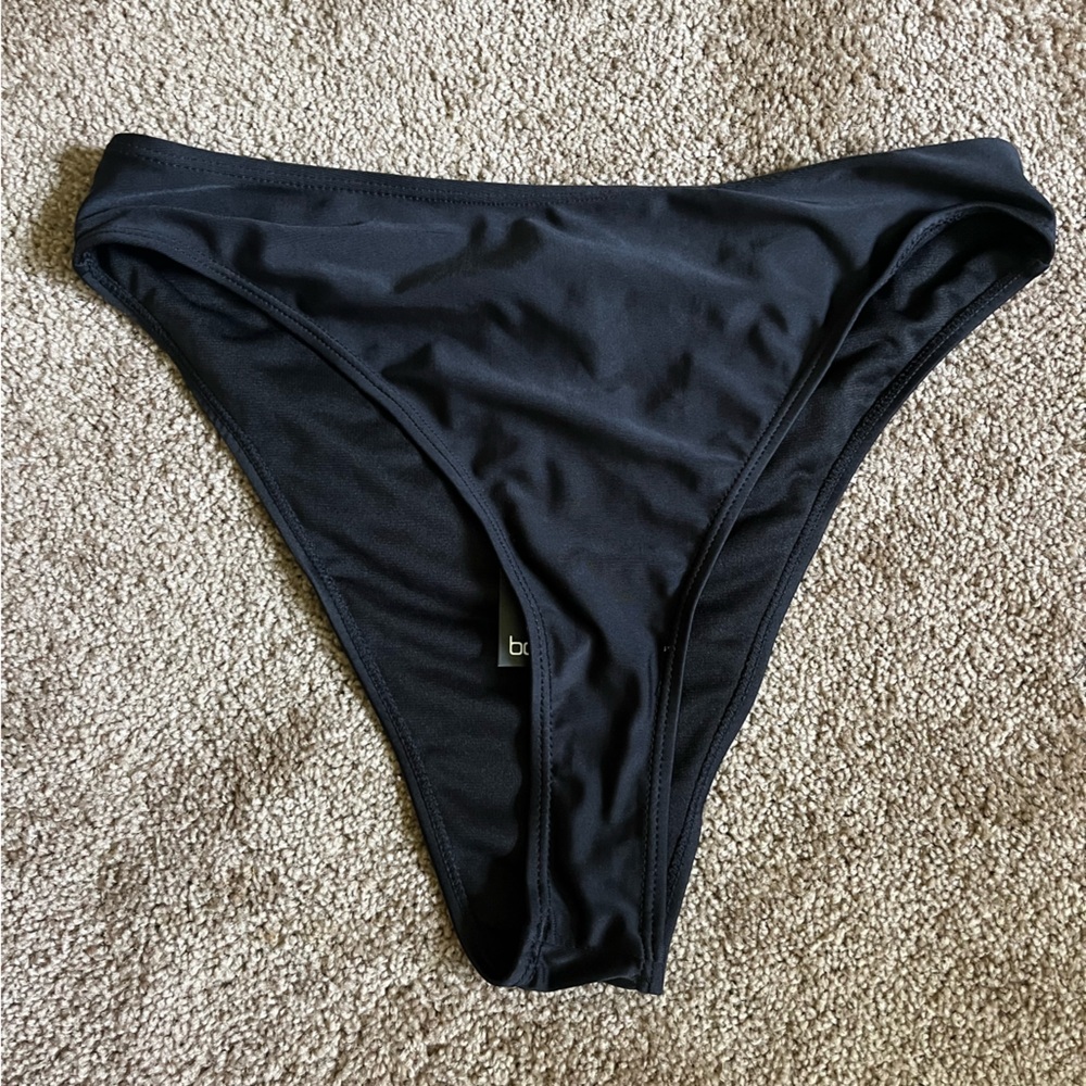 boohoo black high‎ waisted bikini brief